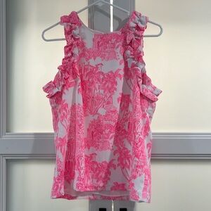 Lilly Pulitzer Kailee Sleeveless Ruffle Top